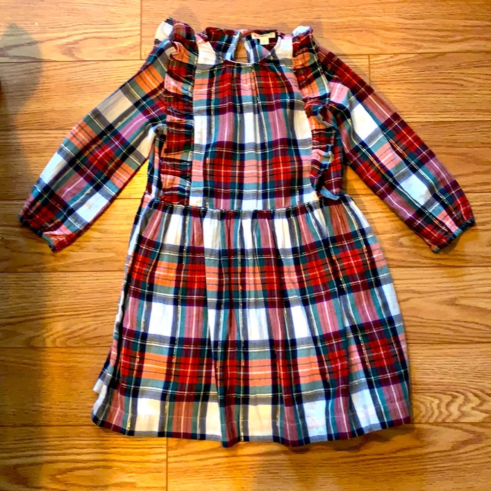 Crewcuts plaid dress- size 7